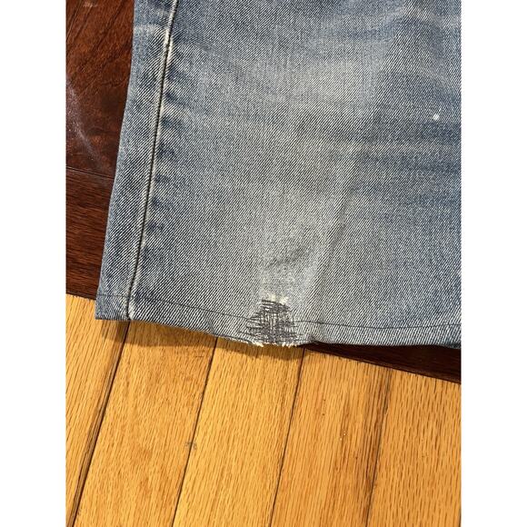 Vintage Levis Cut Off Shorts Mens 38 Blue Jorts Denim Jeans Washed Out Faded 505 - Picture 3 of 14
